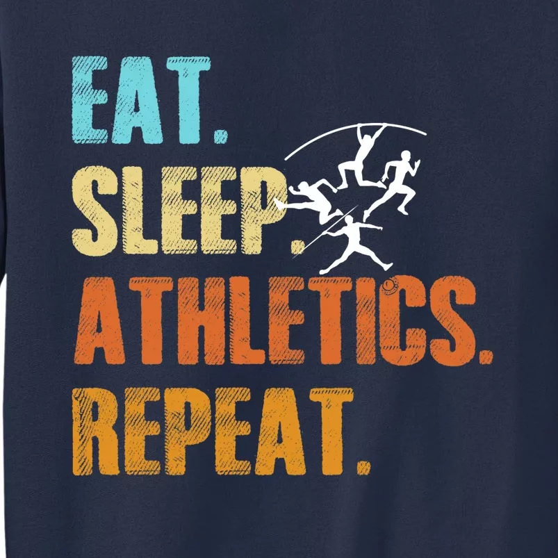 Eat Sleep Athletics Repeat Funny Sports Athletes Premium Sweatshirt