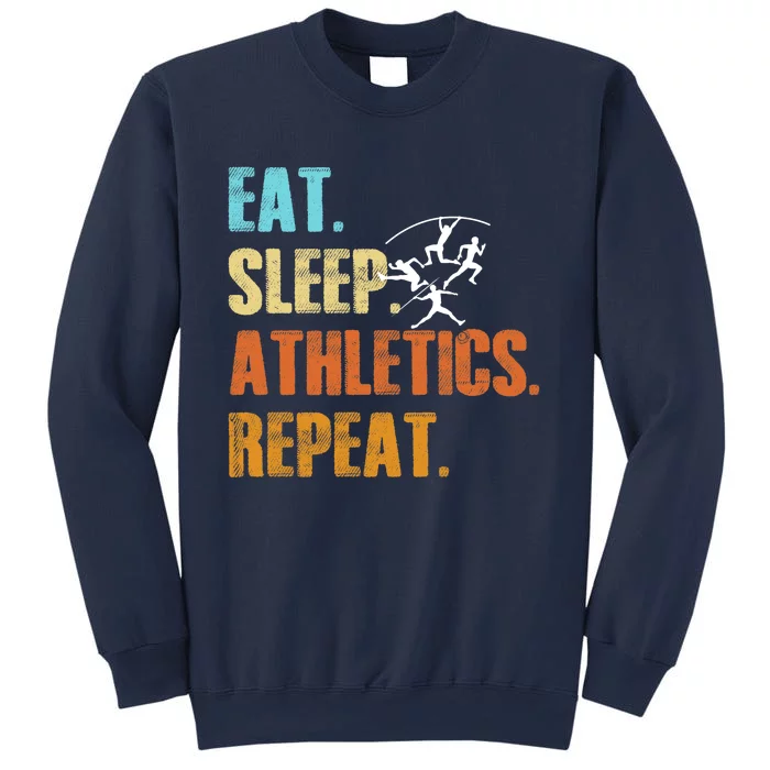 Eat Sleep Athletics Repeat Funny Sports Athletes Premium Sweatshirt