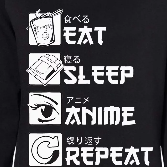 Eat Sleep Anime Repeat Manga Womens California Wash Sweatshirt