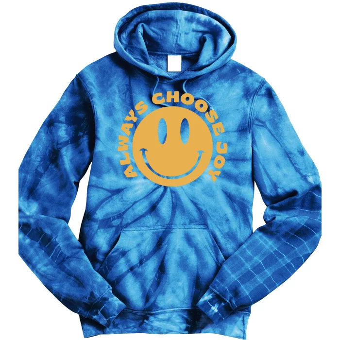 Emoji Smile Always Choose Joy Tie Dye Hoodie