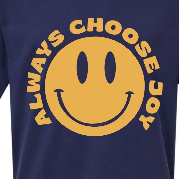 Emoji Smile Always Choose Joy Sueded Cloud Jersey T-Shirt