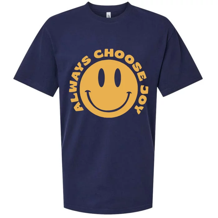 Emoji Smile Always Choose Joy Sueded Cloud Jersey T-Shirt