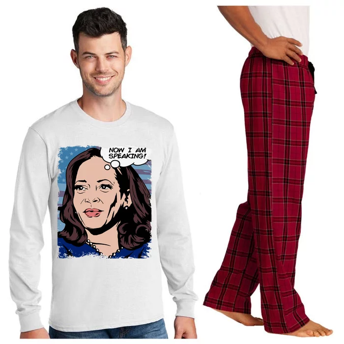 Now I Am Speaking Kamala Harris Long Sleeve Pajama Set