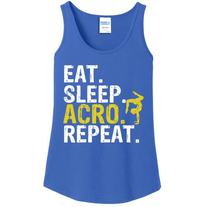 Eat Sleep Acro Repeat Acrobat Gymnastics Gift Funny Gift Ladies Essential Tank