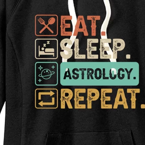 Eat Sleep Astrology Repeat Astrology Great Gift Women's Fleece Hoodie