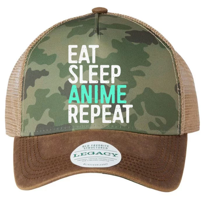 Eat Sleep Anime Repeat Japanese Animation Lover Legacy Tie Dye Trucker Hat