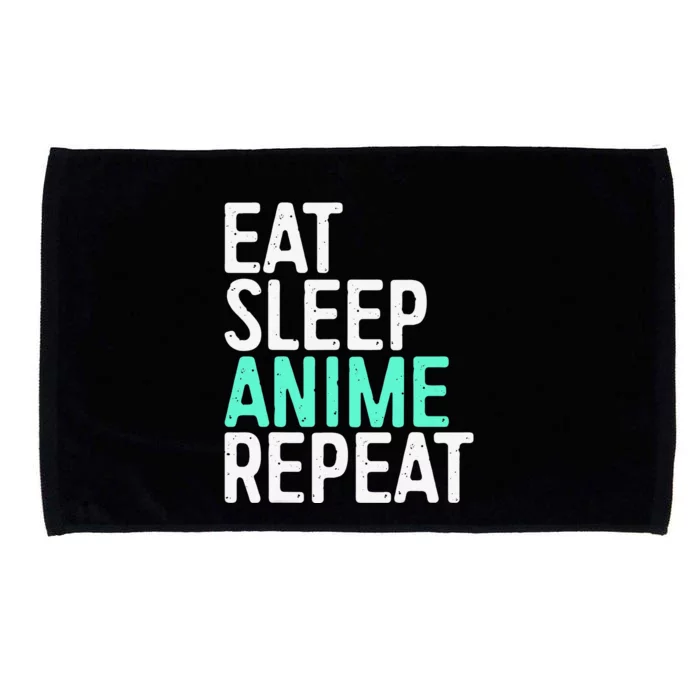 Eat Sleep Anime Repeat Japanese Animation Lover Microfiber Hand Towel