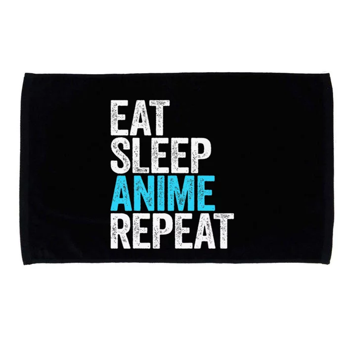 Eat Sleep Anime Repeat Japanese Animation Lover Microfiber Hand Towel