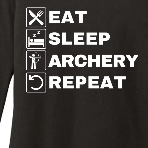 Eat Sleep Archery Repeat Bow And Arrow Archer Funny Archery Archer Bow & Arrow Womens CVC Long Sleeve Shirt