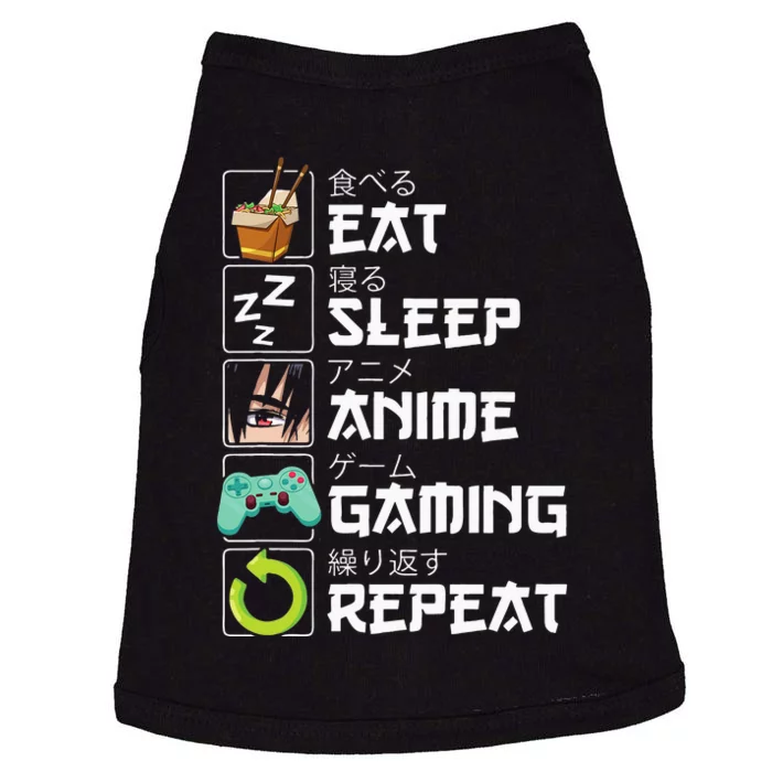 Eat Sleep Anime Gaming Repeat Kawaii Otaku Anime Manga Doggie Tank