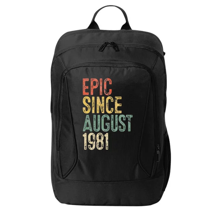 Epic Since August 1981 40th Birthday 40 Year Old City Backpack