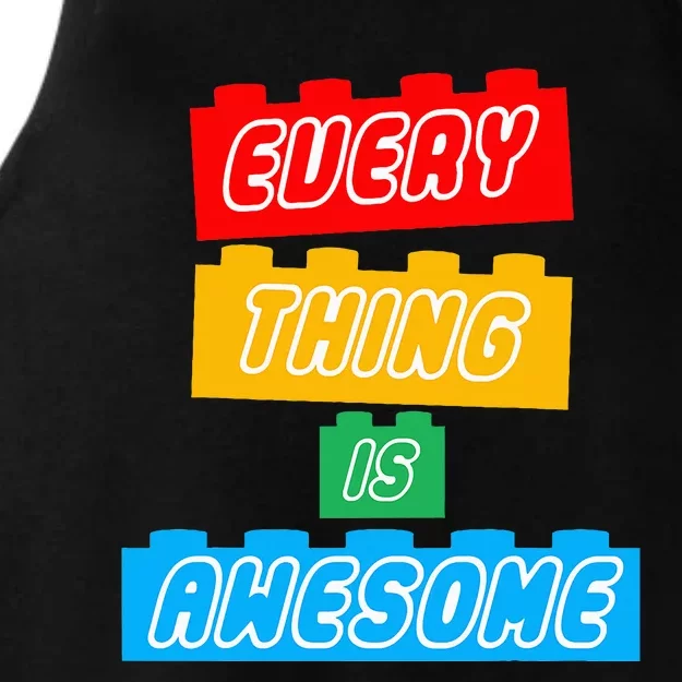 Everything S Awesome For The Eternal Optimist Ladies Tri-Blend Wicking Tank