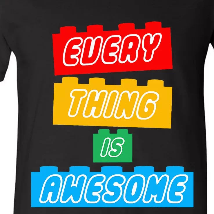 Everything S Awesome For The Eternal Optimist V-Neck T-Shirt