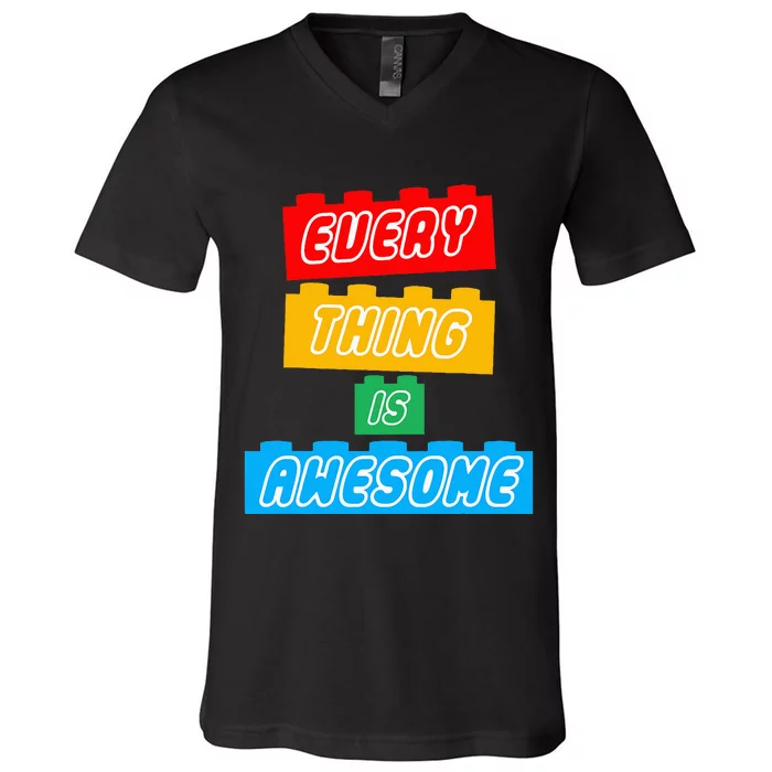 Everything S Awesome For The Eternal Optimist V-Neck T-Shirt