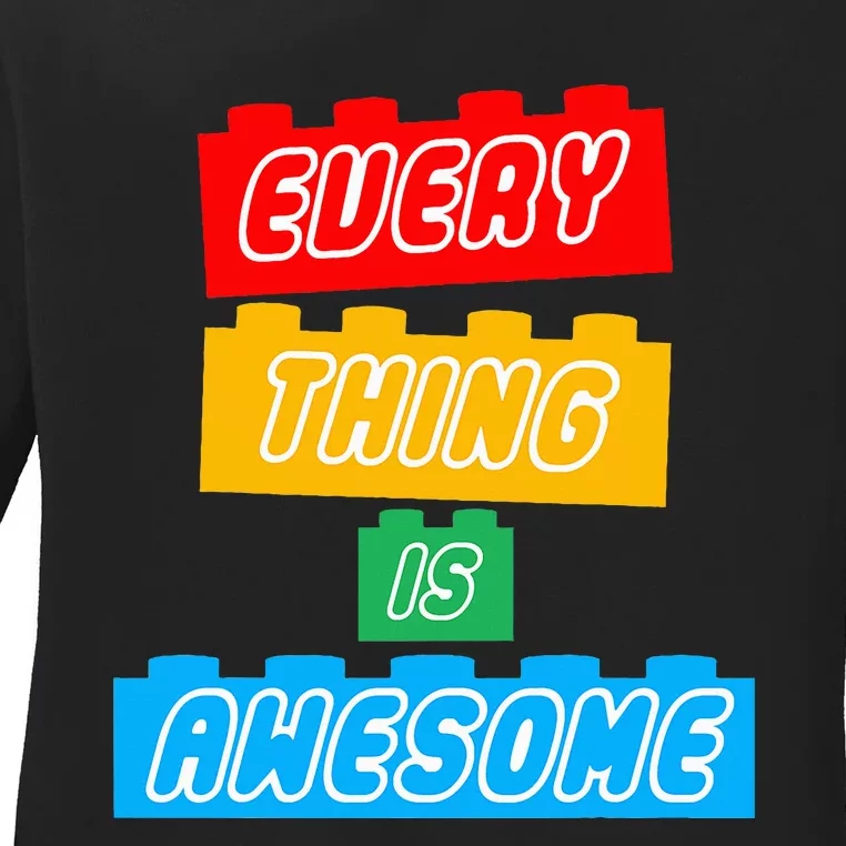 Everything S Awesome For The Eternal Optimist Ladies Long Sleeve Shirt