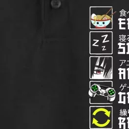 Eat Sleep Anime Gaming Repeat Kawaii Otaku Anime Manga Dry Zone Grid Performance Polo