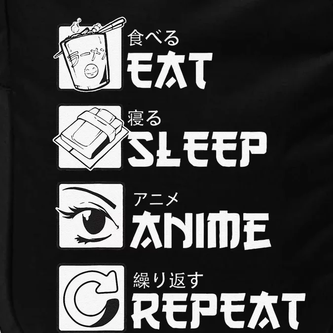 Eat Sleep Anime Repeat Mangas Impact Tech Backpack