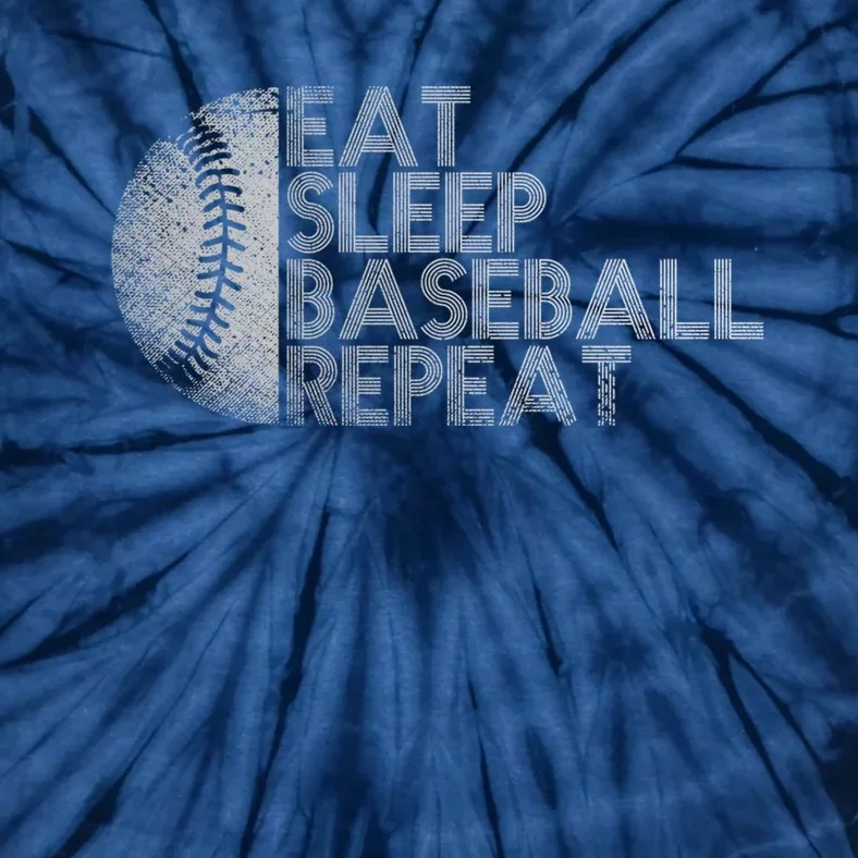 Eat Sleep Baseball Repeat Baseball Player Funny Baseball Hoodie Tie-Dye T-Shirt