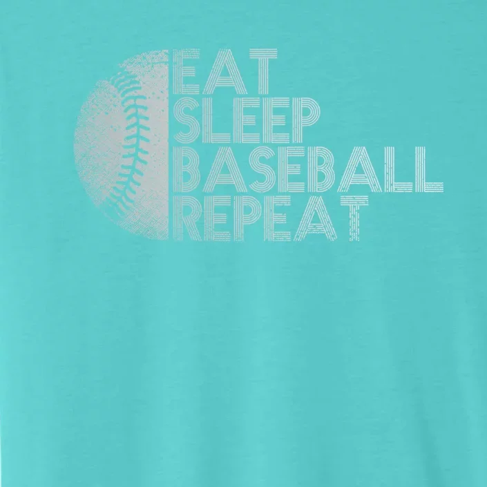 Eat Sleep Baseball Repeat Baseball Player Funny Baseball Hoodie ChromaSoft Performance T-Shirt