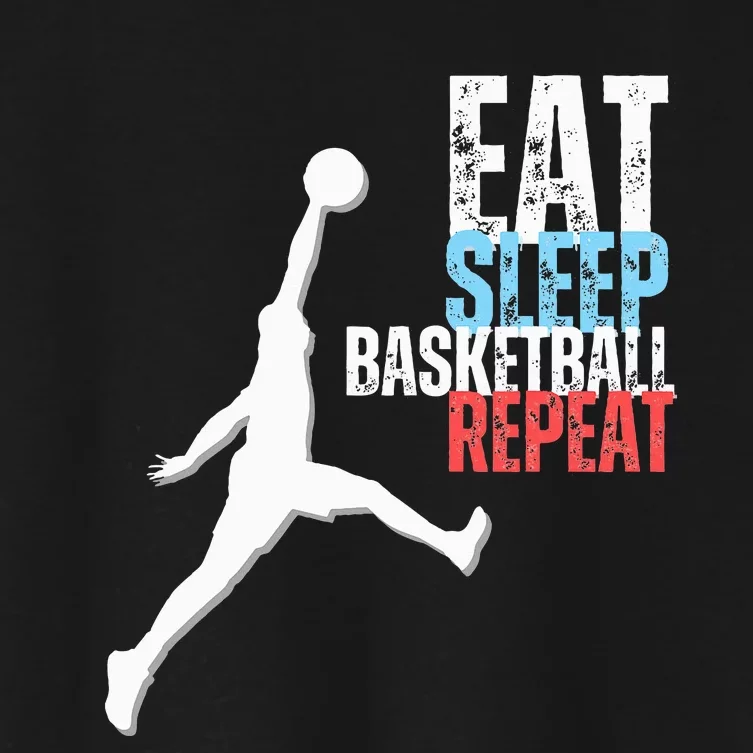 Eat Sleep Basketball Repeat Players Women's Crop Top Tee