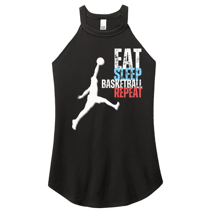 Eat Sleep Basketball Repeat Players Women’s Perfect Tri Rocker Tank