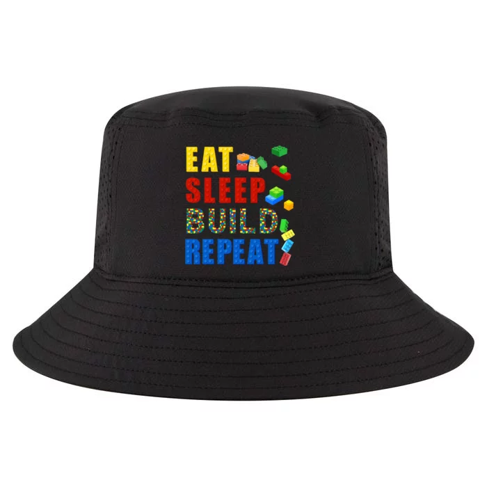 Eat Sleep Build Repeat Building Bricks Blocks Master Builder Cool Comfort Performance Bucket Hat