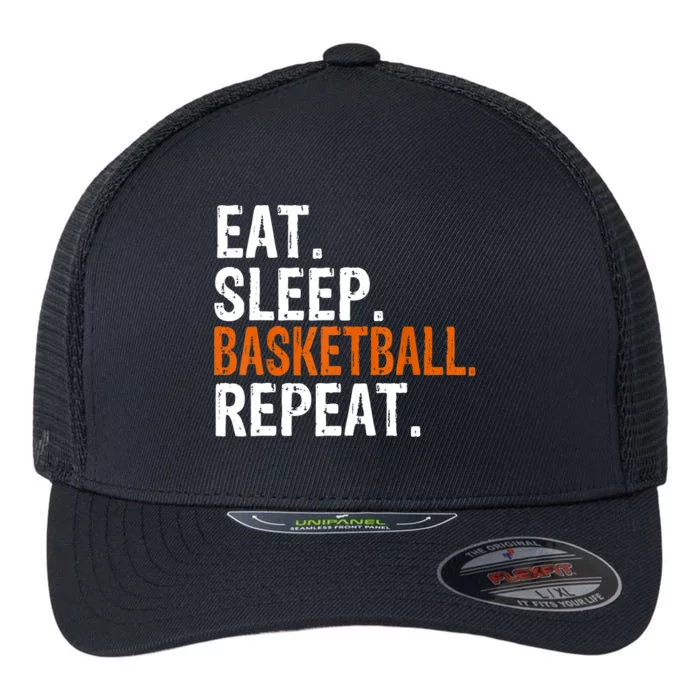 Eat Sleep Basketball Repeat Gift Flexfit Unipanel Trucker Cap