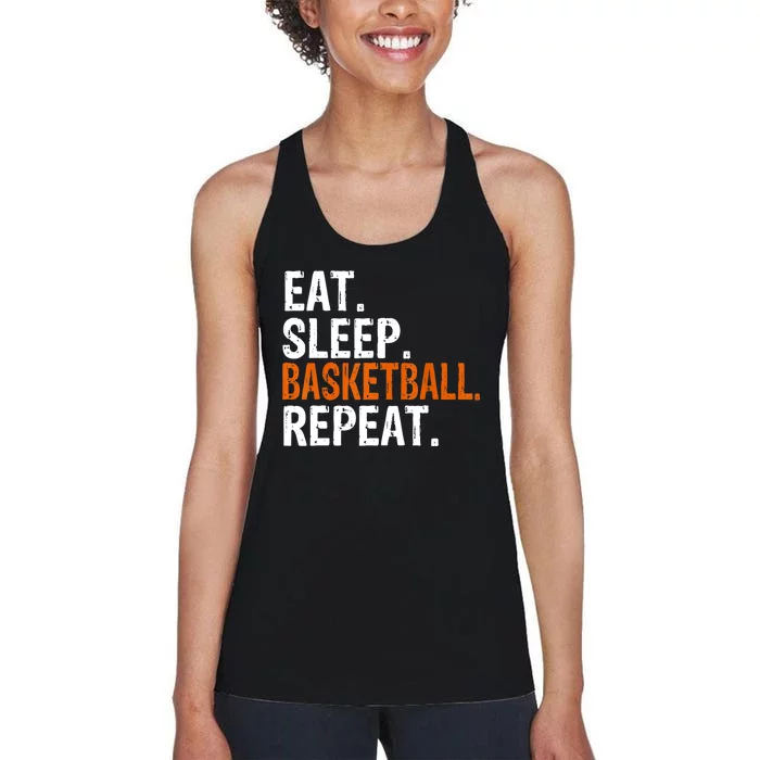 Eat Sleep Basketball Repeat Gift Women's Racerback Tank