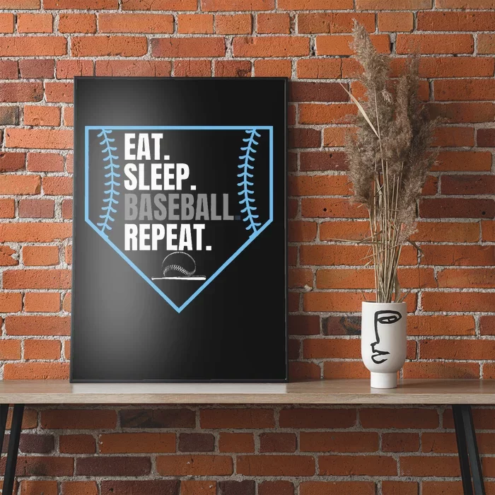 Eat Sleep Baseball Repeat Poster