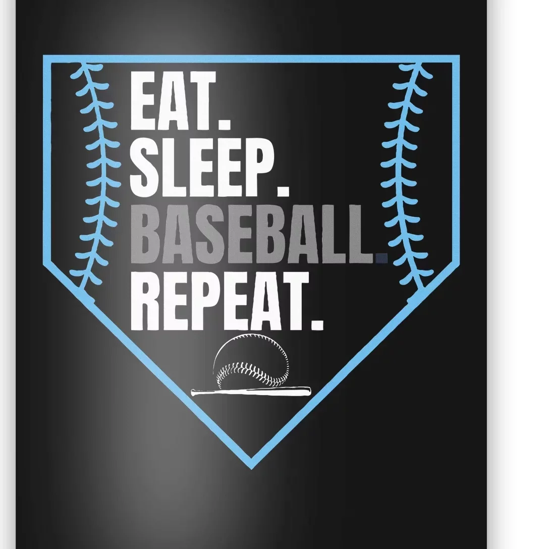 Eat Sleep Baseball Repeat Poster