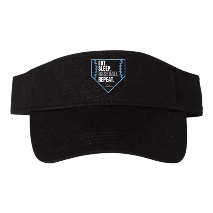 Eat Sleep Baseball Repeat Valucap Bio-Washed Visor