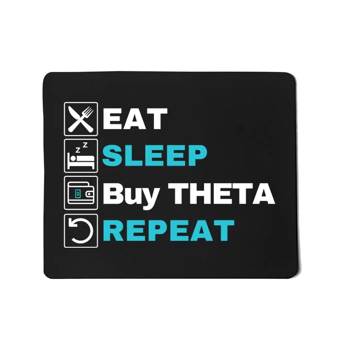 Eat Sleep Buy Theta Repeat, Theta Crypto Token, Theta Logo Mousepad