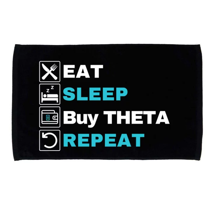 Eat Sleep Buy Theta Repeat, Theta Crypto Token, Theta Logo Microfiber Hand Towel