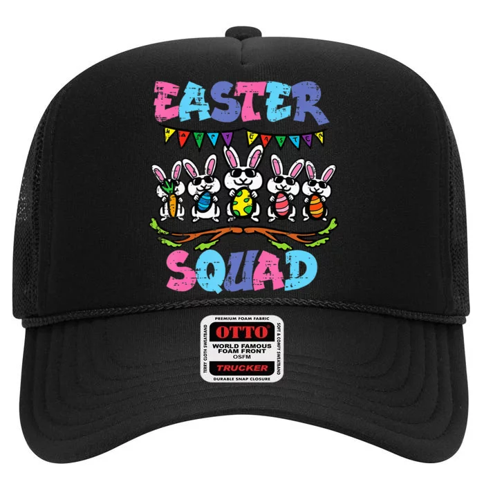 Easter Squad Bunnies Family Matching High Crown Mesh Trucker Hat