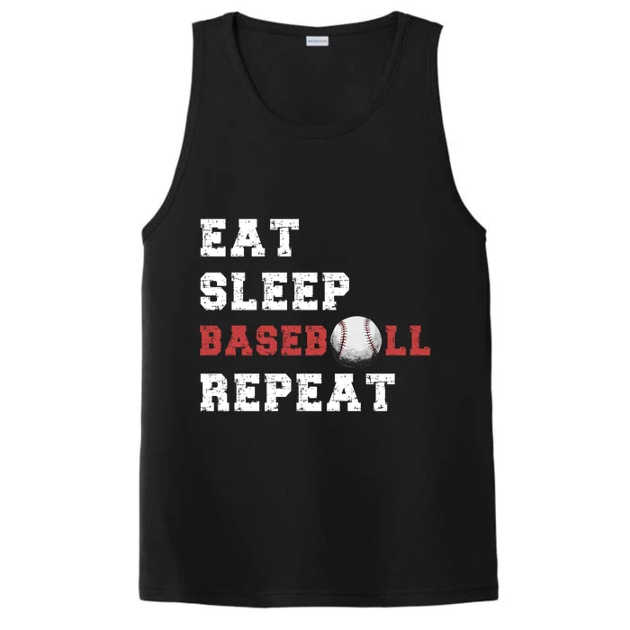 Eat Sleep Baseball Repeat Meaningful Gift Performance Tank