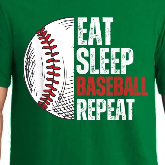 Eat Sleep Baseball Repeat Funny Baseball Players Pajama Set