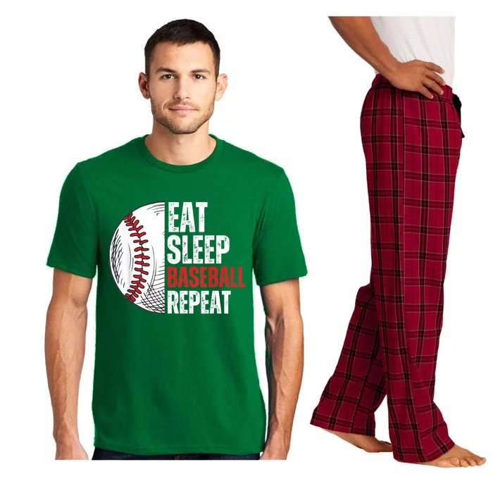 Eat Sleep Baseball Repeat Funny Baseball Players Pajama Set