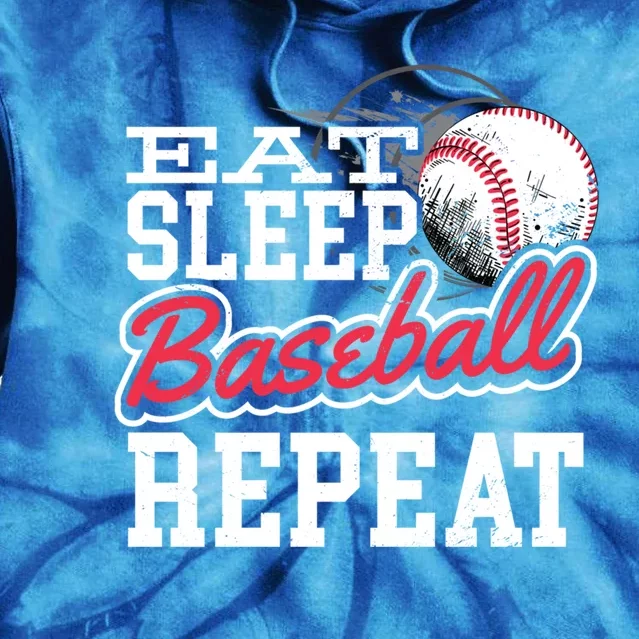 Eat Sleep Baseball Repeat Baseball Lovers Cute Gift Tie Dye Hoodie