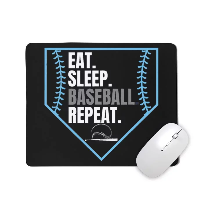 Eat Sleep Baseball Repeat Funny Baseball Player Mousepad