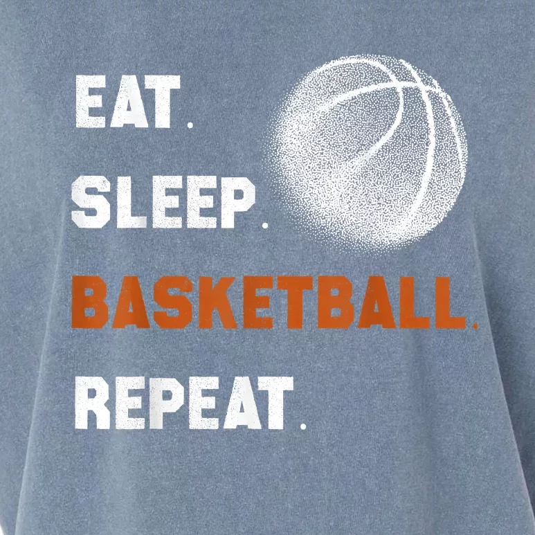 Eat Sleep Basketball Repeat Garment-Dyed Women's Muscle Tee