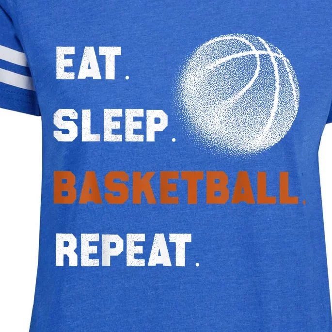 Eat Sleep Basketball Repeat Enza Ladies Jersey Football T-Shirt