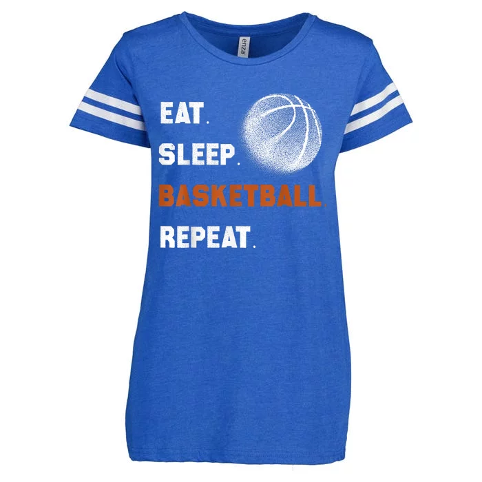 Eat Sleep Basketball Repeat Enza Ladies Jersey Football T-Shirt