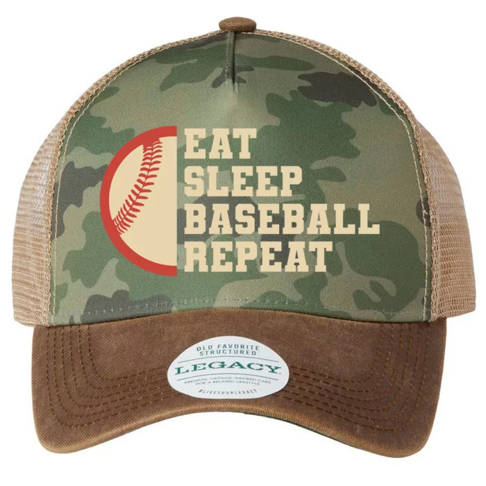 Eat Sleep Baseball Repeat Baseball Player Cute Gift Legacy Tie Dye Trucker Hat