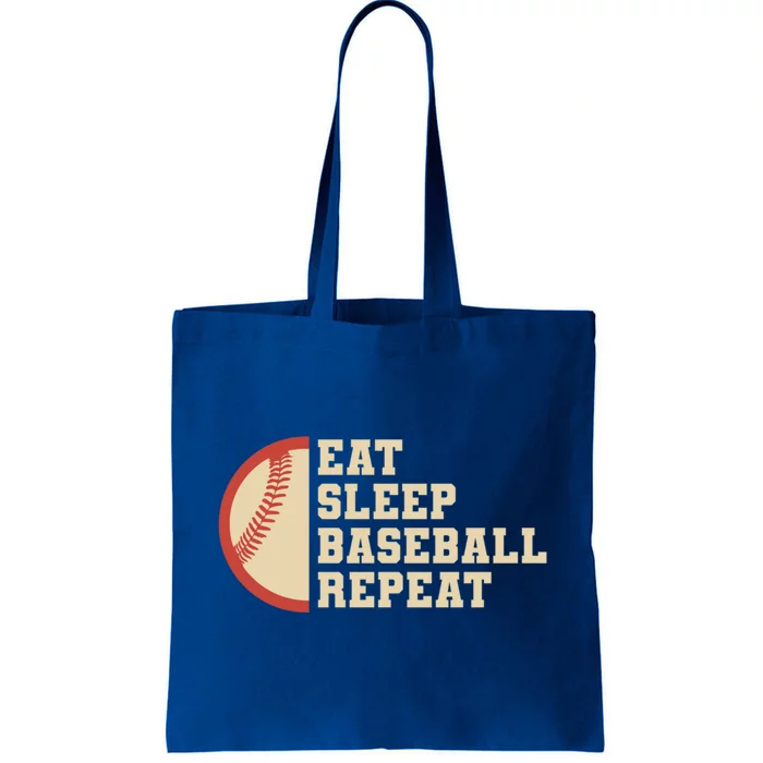 Eat Sleep Baseball Repeat Baseball Player Cute Gift Tote Bag