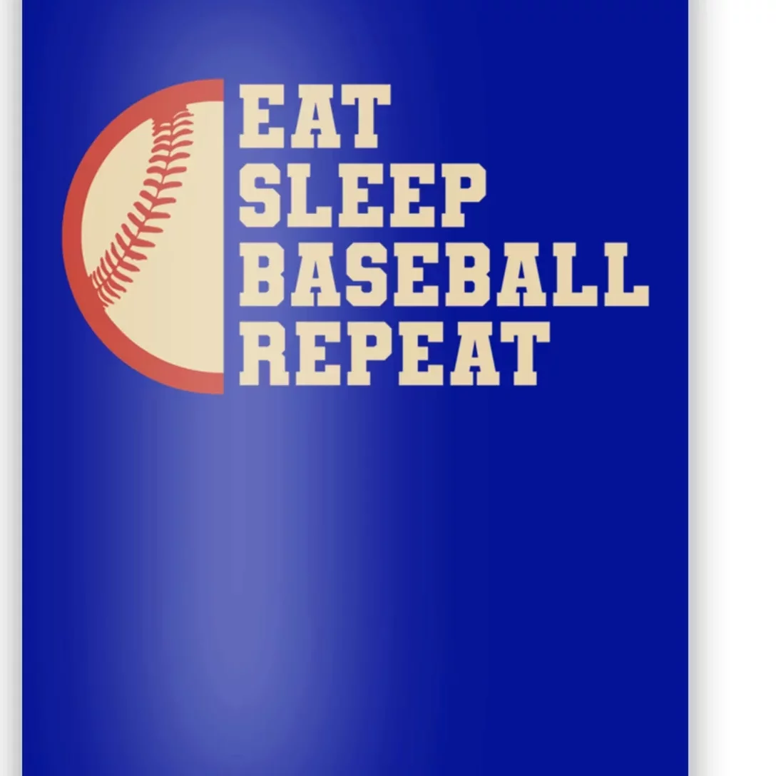 Eat Sleep Baseball Repeat Baseball Player Cute Gift Poster