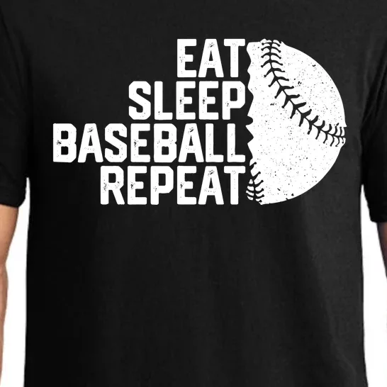 Eat Sleep Baseball Repeat Funny Baseball Player Pajama Set