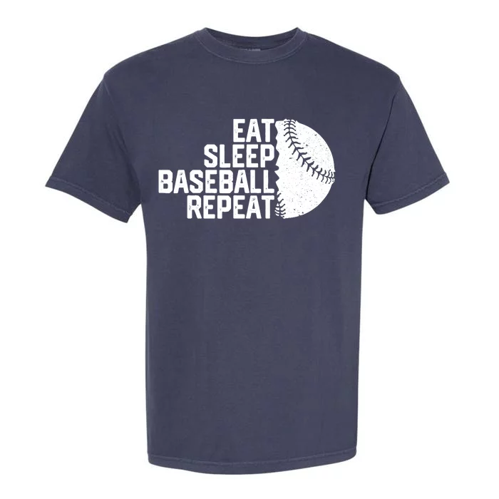 Eat Sleep Baseball Repeat Funny Baseball Player Garment-Dyed Heavyweight T-Shirt