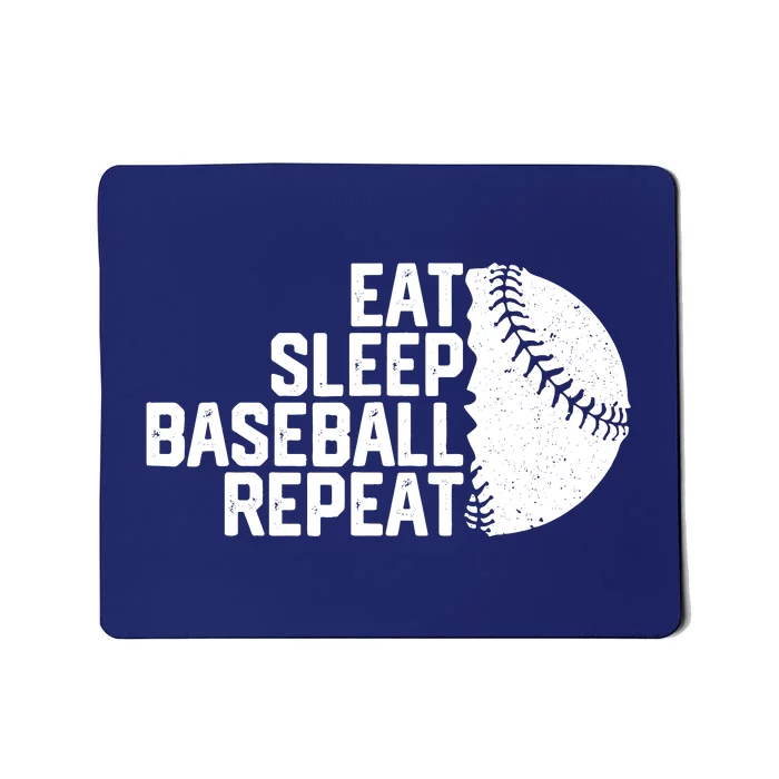 Eat Sleep Baseball Repeat Funny Baseball Player Mousepad