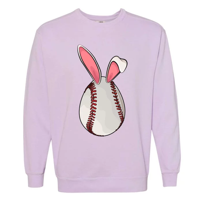 Easter Sunday Baseball Cute Bunny Lovers Funny Gift Garment-Dyed Sweatshirt