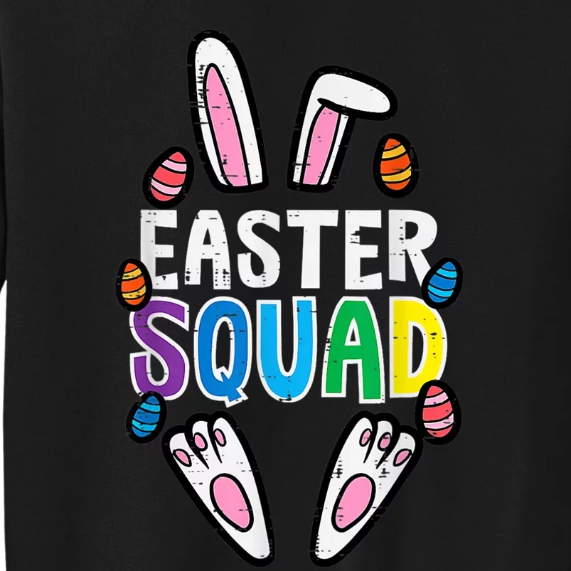 Easter Squad Bunny Rabbit Matching Crew Tall Sweatshirt